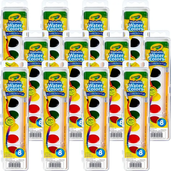 Multipack of 12 - Crayola Washable Watercolors-8 Colors {1}