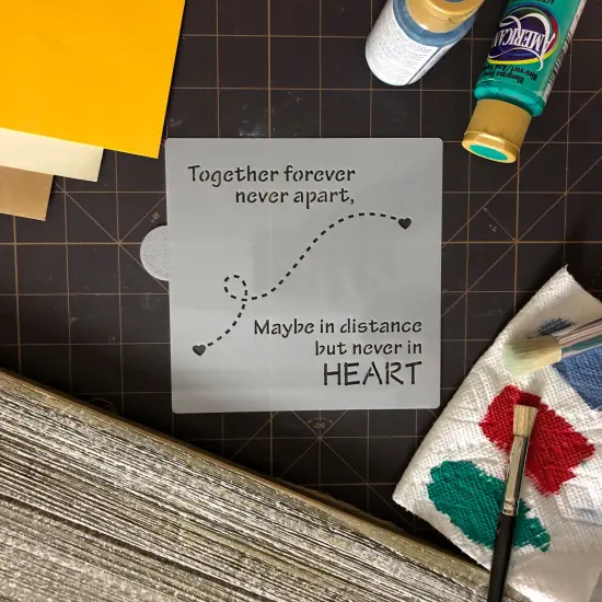 Together Forever Cookie & Craft Stencil | CM078 by Designer Stencils | Cookie Decorating Tools | Baking Stencils for Royal Icing, Airbrush, Dusting Powder | Craft Stencils for Canvas, Paper, Wood | Reusable Food Grade Stencil {3}