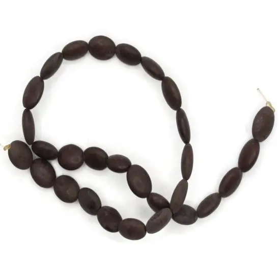 31 14mm Dyed Purple Howlite Flat Oval Stone Beads {5}