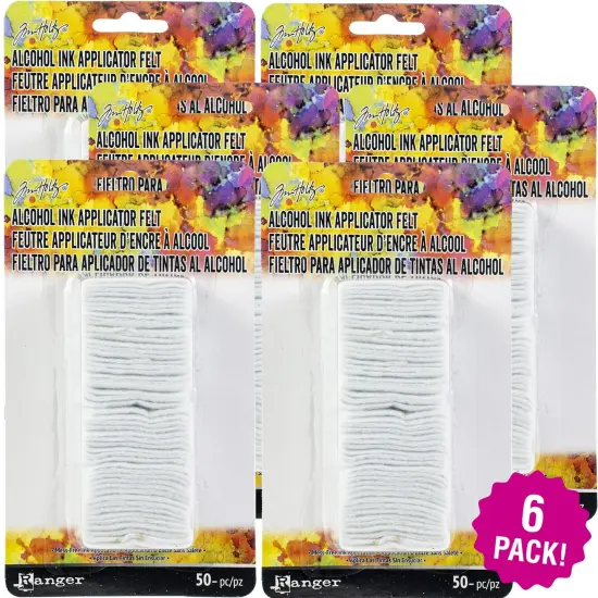 Multipack of 6 - Tim Holtz Adirondack Alcohol Ink Applicator Felt 50/Pkg-For Tim20745 {2}