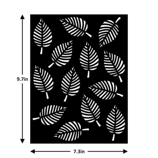 Pack of 3 - Little Birdie Reusable Stencil 7.3"X9.7"-Leaf Melody {3}