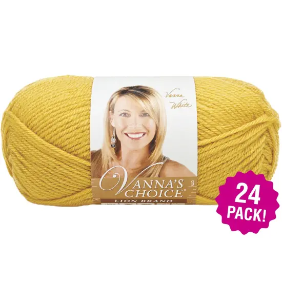 Multipack of 24 - Lion Brand Vanna's Choice Yarn-Mustard {1}
