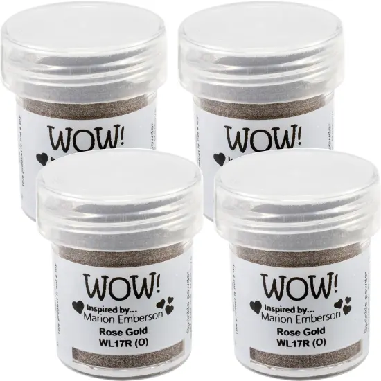 Multipack of 4 - WOW! Embossing Powder 15ml-Rose Gold {1}
