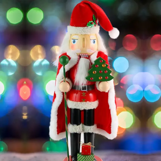 Ornativity Santa Nutcracker 13.5" - Holiday Wooden Nutcracker Santa Figure Home Decoration {3}