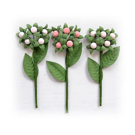 Pack of 3 - Little Birdie Berry Branch 3/Pkg-Celebrate Life {3}