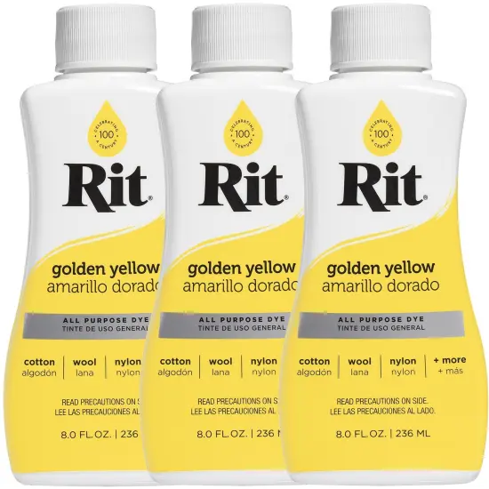 Multipack of 3 - Rit Dye Liquid 8oz-Golden Yellow {1}