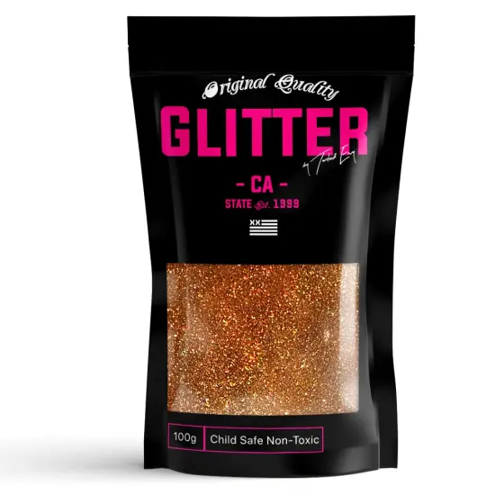 Copper Holographic Premium Glitter Multi Purpose Dust Powder 100g / 3.5oz for use with Arts & Crafts Wine Glass Decoration Weddings Cards Flowers Cosmetic Face Body (PACKAGING MAY VARY) {1}