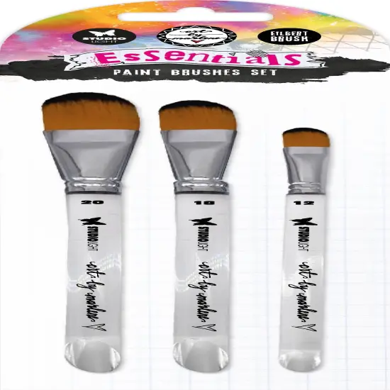 Art By Marlene Soft Nylon Brushes 3/Pkg-Flat: 3/4", 1/2", 3/8" {1}