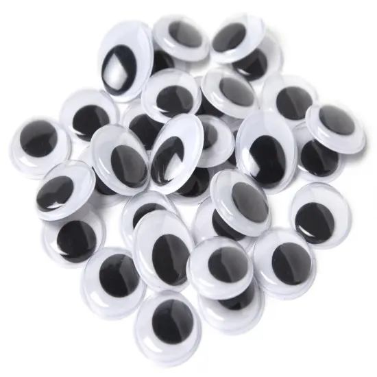 CousinDIY Paste-On Wiggle Eyes 25mm 34/Pkg-Black {3}
