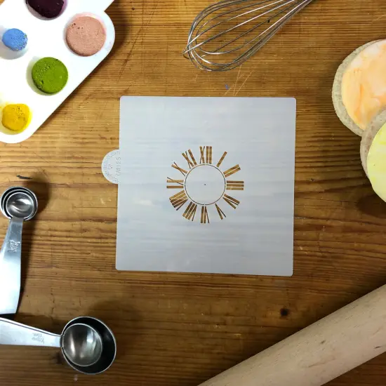 Roman Numeral Clock Cookie & Craft Stencil | CM125 by Designer Stencils | Cookie Decorating Tools | {4}
