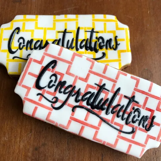 Congratulations Cookie & Craft Stencil | CM135 by Designer Stencils | Cookie Decorating Tools | {5}