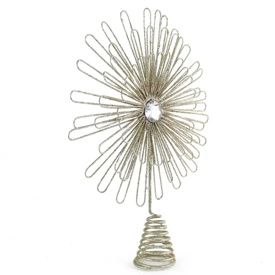 Ornativity Flower Sunburst Tree Topper - Christmas Glitter Holiday Starburst Decoration {4}