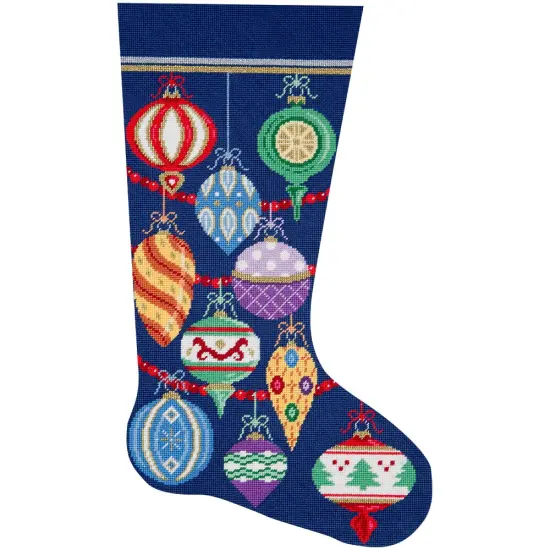 Alice Peterson Home Creations Holiday Edition Needlepoint Stocking Kit- Elegant Ornaments- Large, Deluxe Size {1}