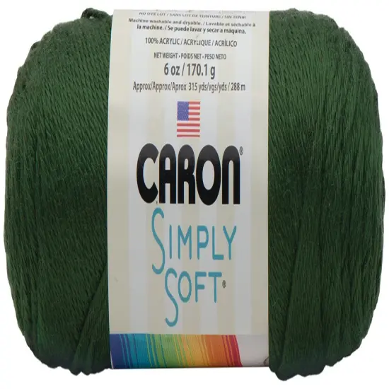 Caron Simply Soft Dark Sage Yarn - 3 Pack of 170g/6oz - Acrylic - 4 Medium (Worsted) - 315 Yards - Knitting/Crochet {2}