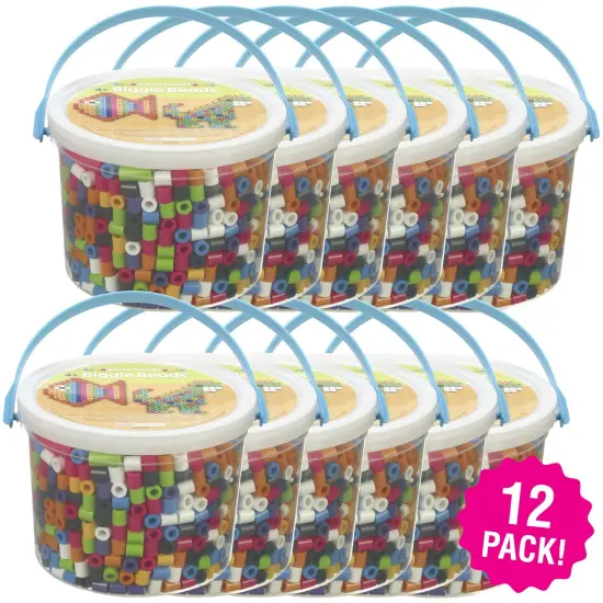 Multipack of 12 - Perler BIGGIE Beads 1,200/Pkg-Assorted Colors {1}