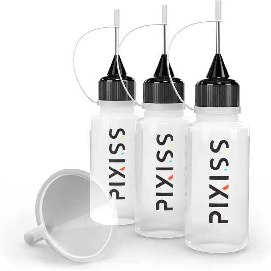 Pixiss Silver and Gold Metallic Alcohol Ink for Resin, 3 Pixiss Applicator Bottles {5}
