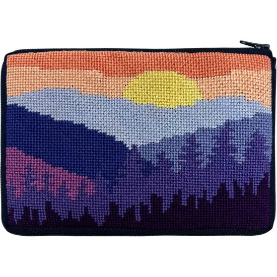 Stitch & Zip Cosmetic Case Needlepoint Kit- Mountain Scene SZ641 Multicolor {1}