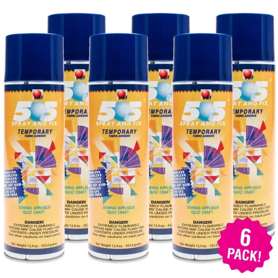 Multipack of 6 - Odif USA 505 Spray & Fix Temporary Fabric Adhesive-12.4oz {1}
