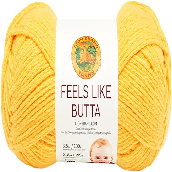 (3 Pack) Lion Brand Yarn Feels Like Butta Yarn, Yellow {2}