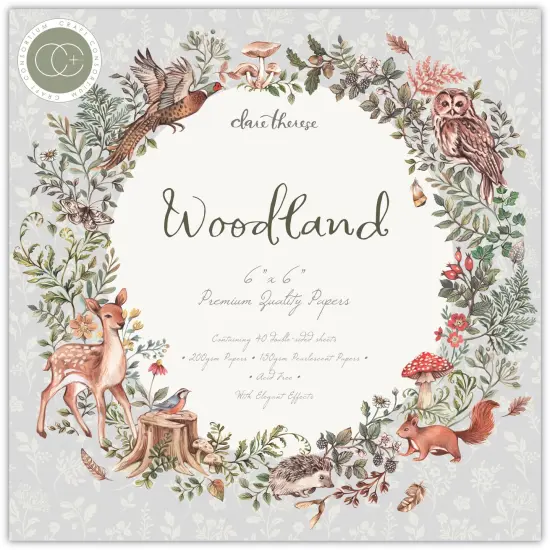 Craft Consortium Double-Sided Paper Pad 6"X6" 40/Pkg-Woodland {1}