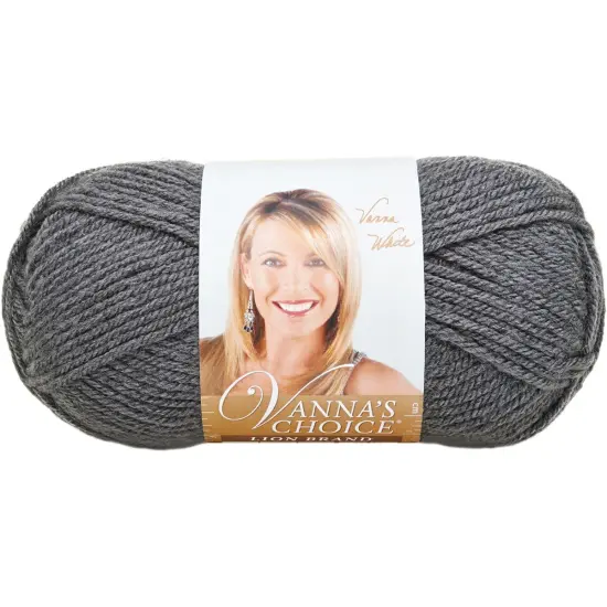 Multipack of 24 - Lion Brand Vanna's Choice Yarn-Charcoal Grey {2}