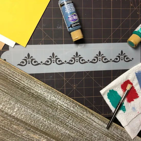 Mexican Tile Cake Stencil Tier #3 | C543 by Designer Stencils | Cake Decorating Tools | Baking Stencils for Royal Icing, Airbrush, Dusting Powder | Reusable Plastic Food Grade Stencil for Cakes | Easy to Use & Clean Cake Stencil {5}