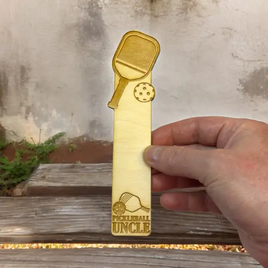 Bookmark - Pickleball Uncle - Birch wood {5}