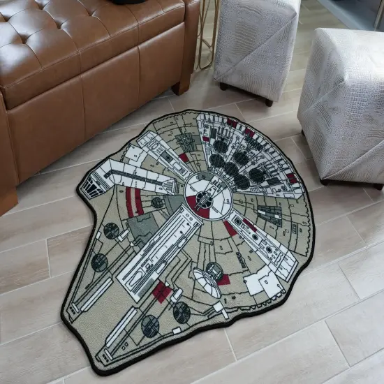 Star Wars Millennium Falcon Small Area Rug | 39 x 52 Inches {7}
