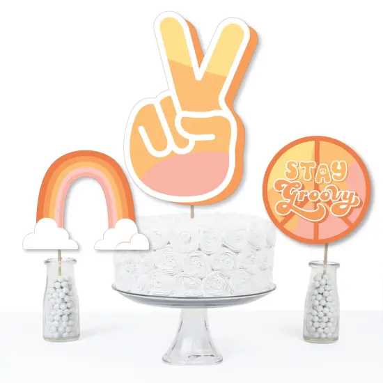Big Dot of Happiness Stay Groovy - Boho Hippie Party Centerpiece Sticks - Table Toppers - Set of 15 {3}