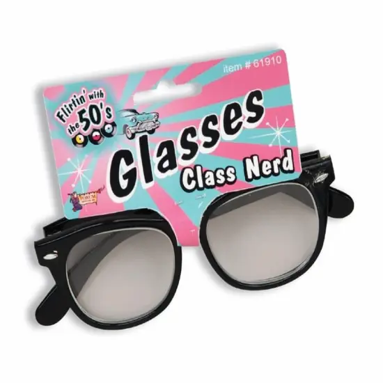 50's Class Nerd Geek Cracked Broken Costume Glasses {1}