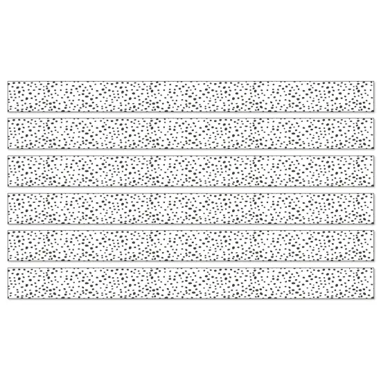 We Belong Black Dots Straight Borders Per Pack, 36 Feet Per Pack, 6 Packs {1}
