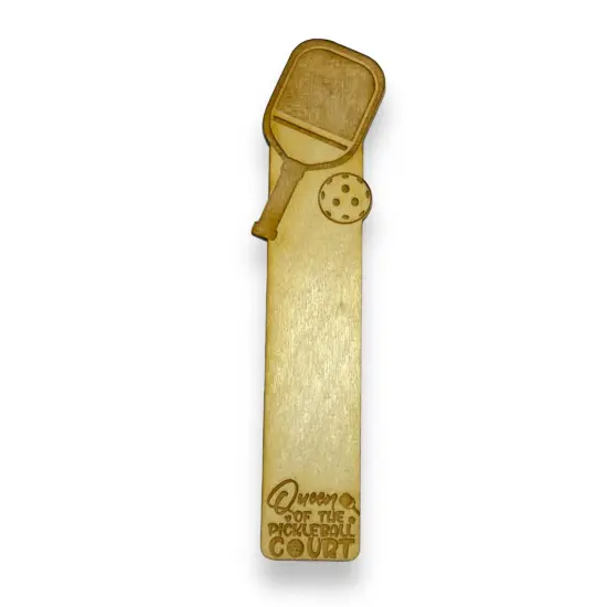 Bookmark - Queen of the Pickleball Court - Birch wood {1}