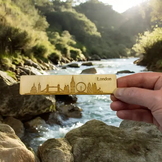 Bookmark - London Skyline - Birch wood {5}