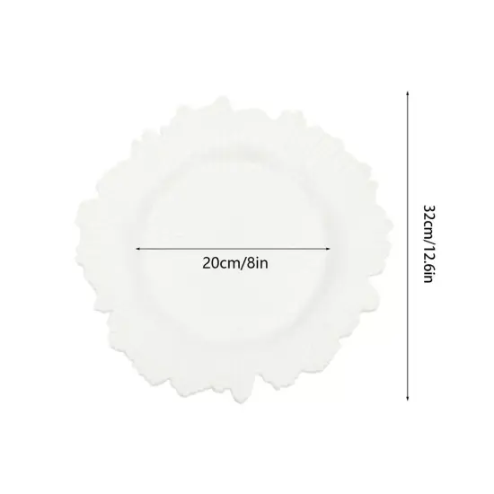 24pcs Plates Decor Plastic Texture Tableware Decor for Christmas Dinner {3}