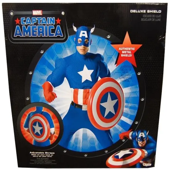 Captain America Deluxe Superhero Metal Shield Costume Accessory {4}