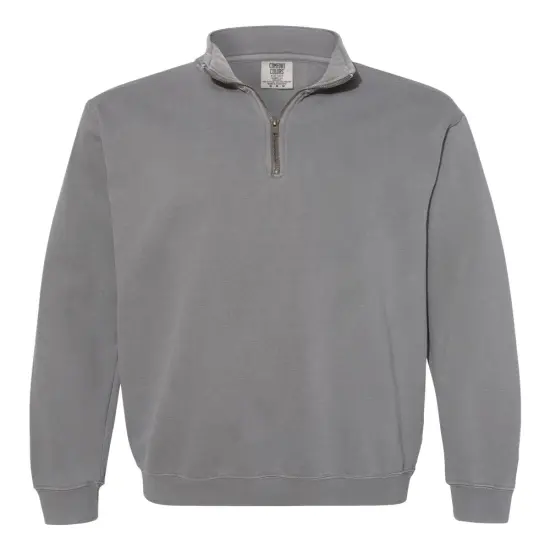 Comfort Colors&reg; Garment-Dyed Quarter Zip Sweatshirt Grey {1}