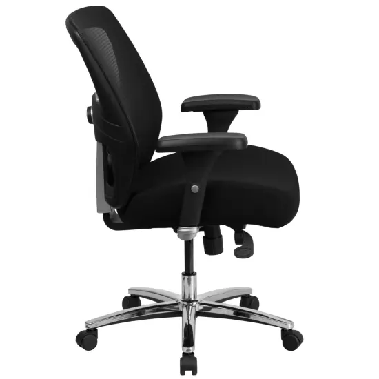 Emma and Oliver 24/7 Intensive Use Big & Tall 500 lb. Rated Mesh Executive Swivel Ergonomic Office Chair with Ratchet Back Black {5}