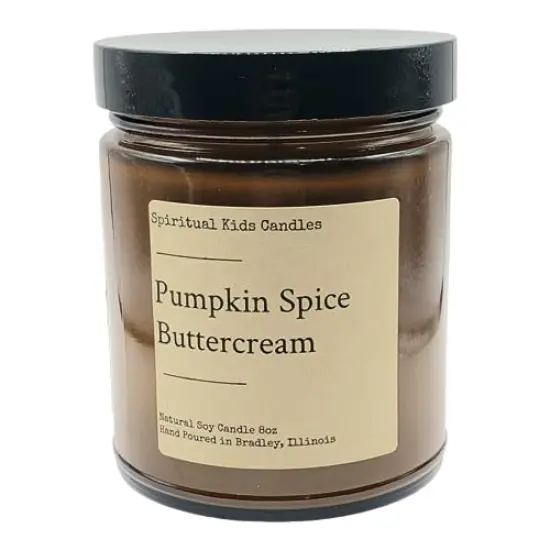 Pumpkin Spice Buttercream Soy Candle 8oz 35-40 Hours Hand Poured with All Natural Soy Wax and Fragrant/ Essential Oils! | Fall Candle | Birthday Gift | {1}