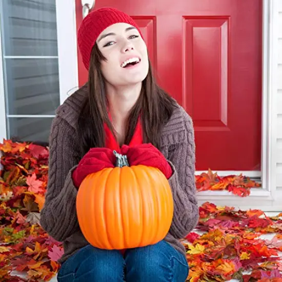 500PCS Artificial Maple Leaves 5 Assorted Mixed Fake Fall Maple Leaf Lifelike Looking Silk Autumn Leaf Garland for Halloween Fall Decor Party Festival Thanksgiving Table Decorations&hellip; {4}