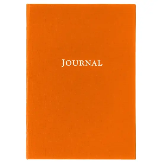 Hardcover Desk Journal by Family Tree - 8"x5.5" BookclothLt Orange {1}