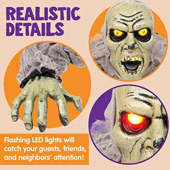 JOYIN Halloween D&eacute;cor Groundbreaker Zombie with Sound and Flashing Eyes for Halloween Yard Garden Outdoor Indoor Decorations {6}