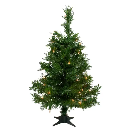 Northlight Pre-Lit Medium Royal Pine Artificial Christmas Tree - 2' - Clear Lights Green {3}