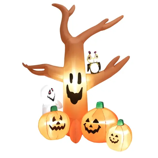 8 Feet Halloween Inflatable Dead Tree with LED Lights {1}