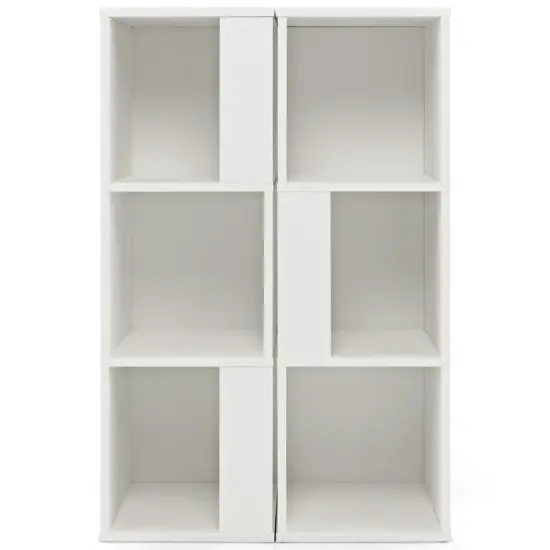 Modern 3-Tier Engineered Wood Bookcase with Open Shelves for Ideal for Kids Room or Study White {8}