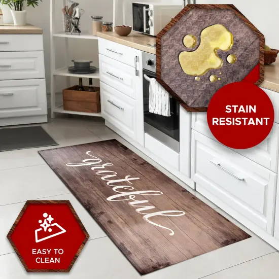 Oversized Cushioned Anti-Fatigue Kitchen Mat (Grateful) {4}