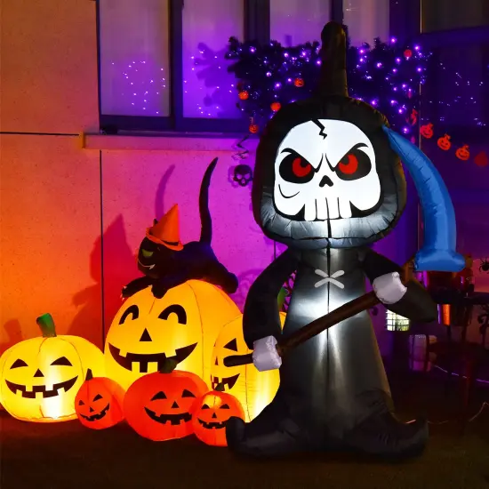 6 Feet Halloween Inflatable Decorations with Built-in LED Lights {2}