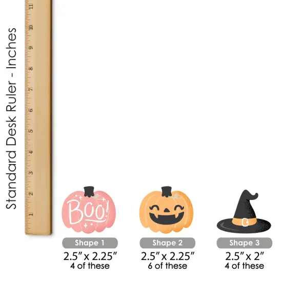 Big Dot of Happiness Pastel Halloween - DIY Shaped Pink Pumpkin Party Cut-Outs - 24 Count {6}