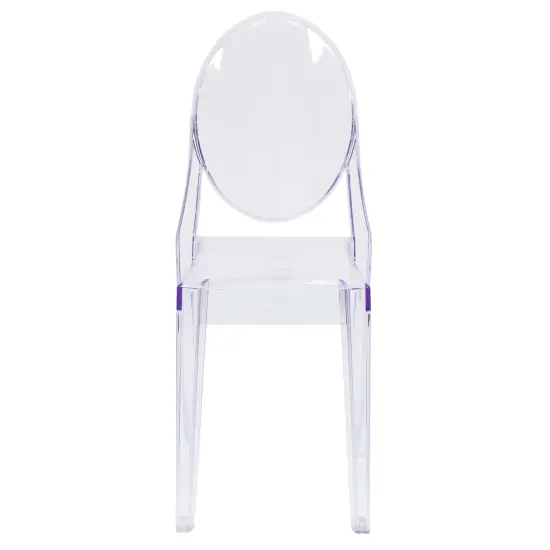 Emma and Oliver Ghost Side Chair Clear {5}