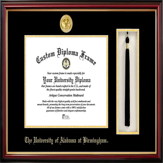 University of Alabama, Birmingham 11w x 8.5h Tassel Box and Diploma Frame {1}