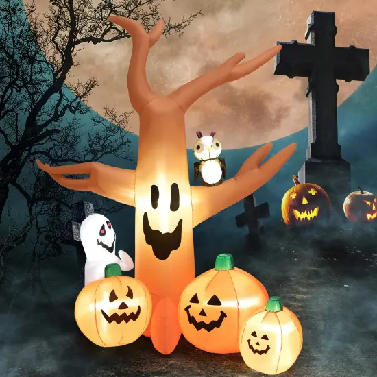 8 Feet Halloween Inflatable Dead Tree with LED Lights {5}